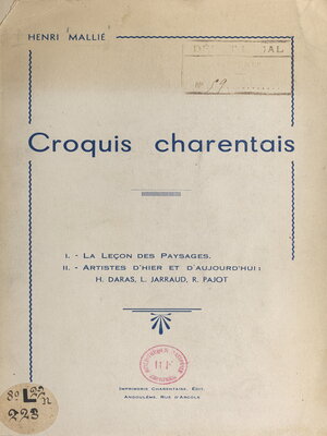 cover image of Croquis charentais